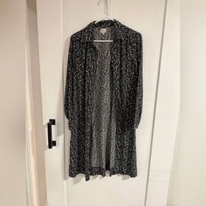 L.L. Bean Black and White High Low Dress